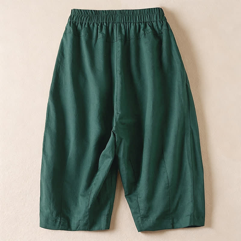 Buddha Stones Summer Casual Minimalist Solid Bermuda Shorts Women's Shorts With Pockets - image 18