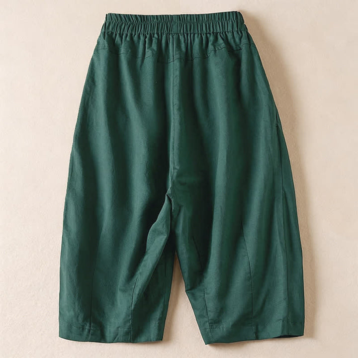 Buddha Stones Summer Casual Minimalist Solid Bermuda Shorts Women's Shorts With Pockets - image 18