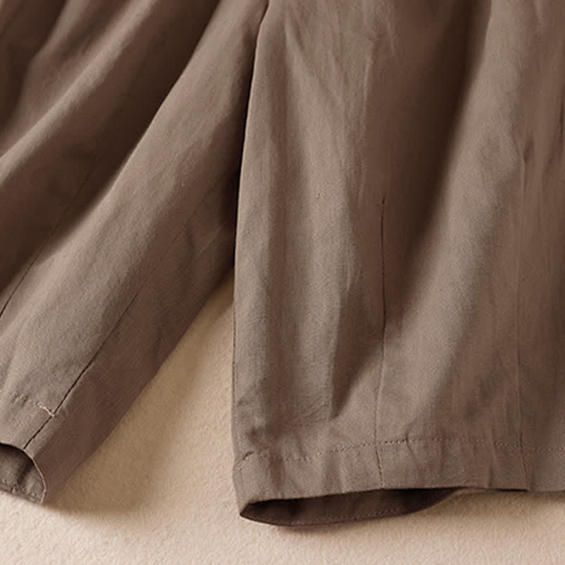 Buddha Stones Summer Casual Minimalist Solid Bermuda Shorts Women's Shorts With Pockets - image 15