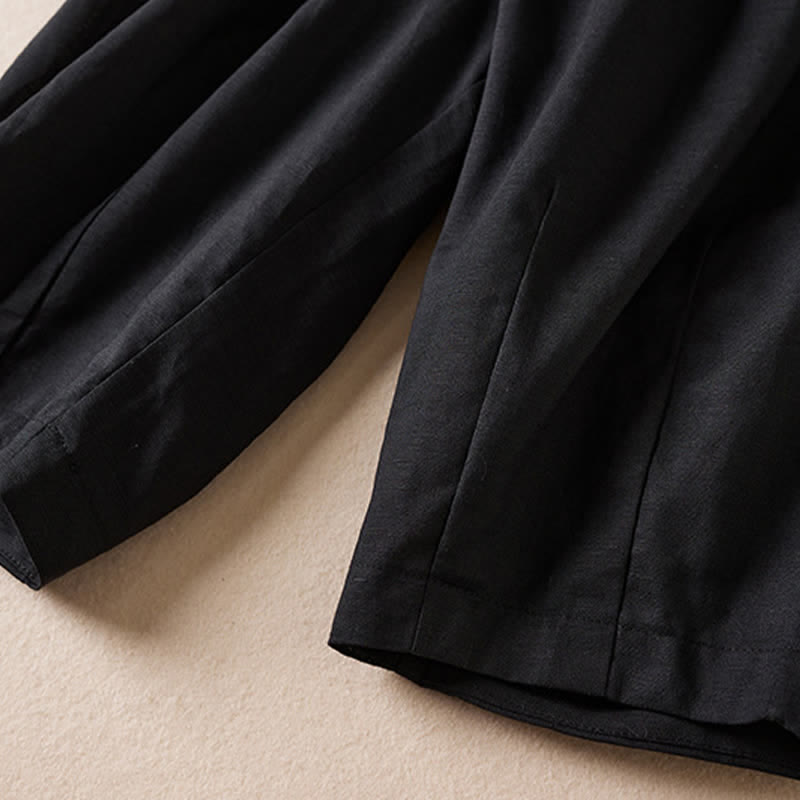 Buddha Stones Summer Casual Minimalist Solid Bermuda Shorts Women's Shorts With Pockets - image 9