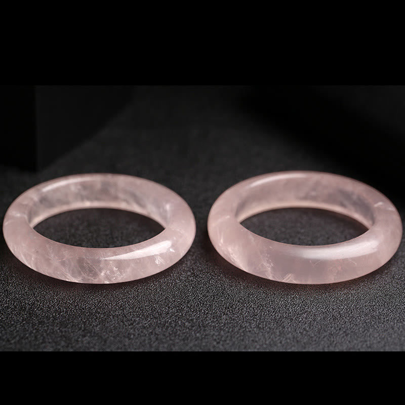 Buddha Stones  Natural Rose Quartz Love Caring Bracelet Bangle - image 8