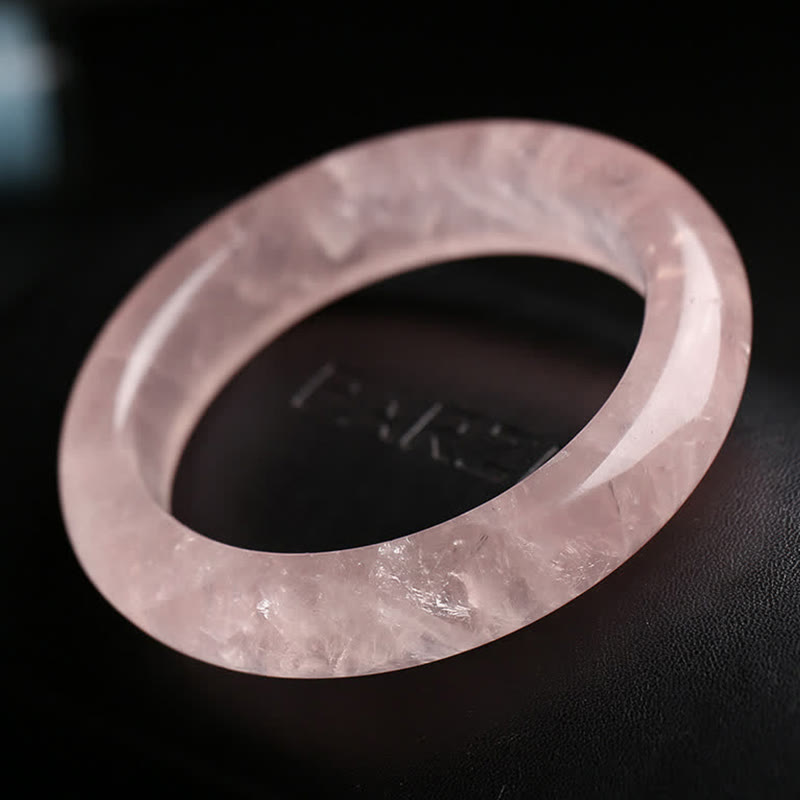 Buddha Stones  Natural Rose Quartz Love Caring Bracelet Bangle - image 1