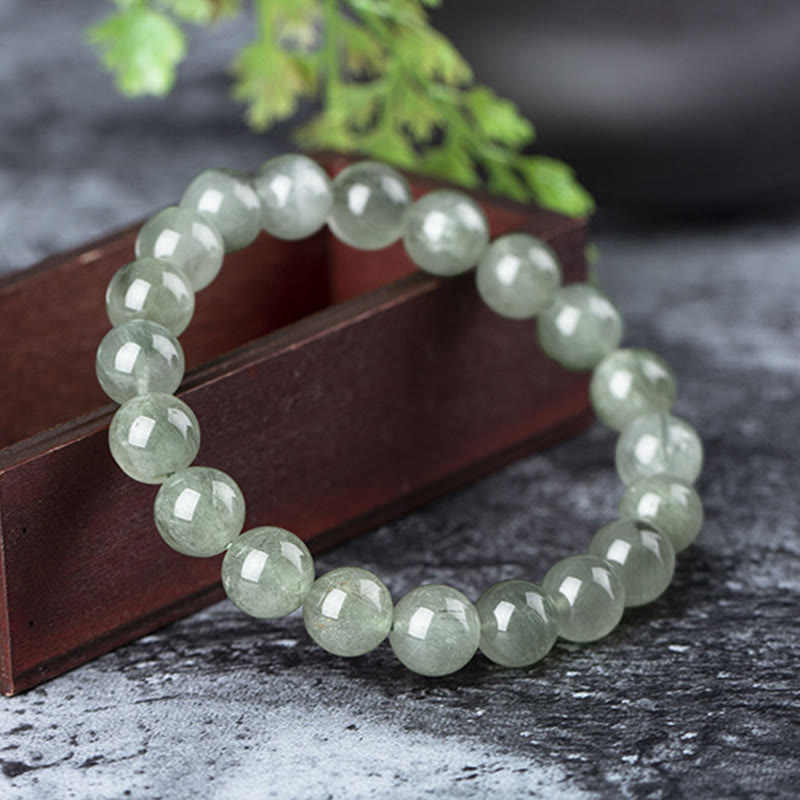 Buddha Stones Natural Green Crystal Blessing Wealth Bracelet - image 2