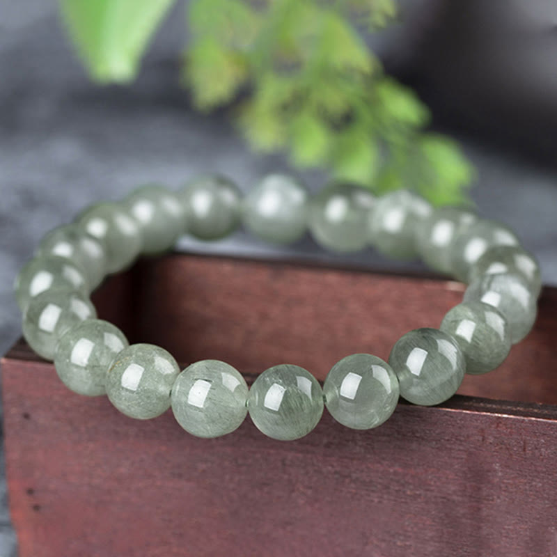 Buddha Stones Natural Green Crystal Blessing Wealth Bracelet - image 4