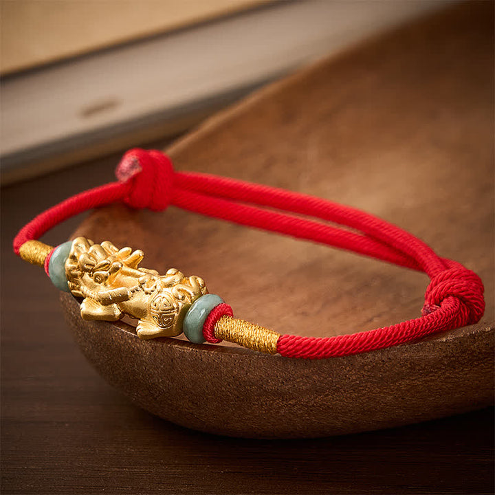 Buddha Stones Copper Pi Xiu Wealth Red String Bracelet - image 3