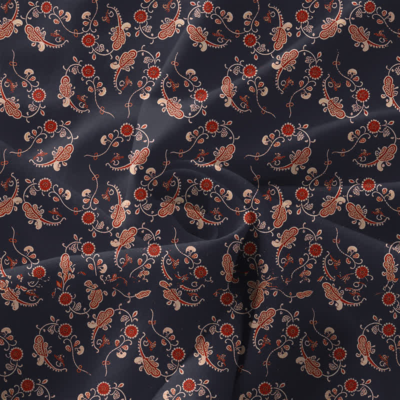 Buddha Stones Summer Casual Vintage Floral Border Pattern Women's Summer Sleeveless Midi Dress With Pockets - image 3