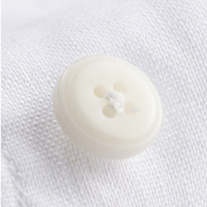 Buddha Stones Summer Casual Minimalist Button-Up Stand Collar Solid Men's Short Sleeve Shirts - image 19