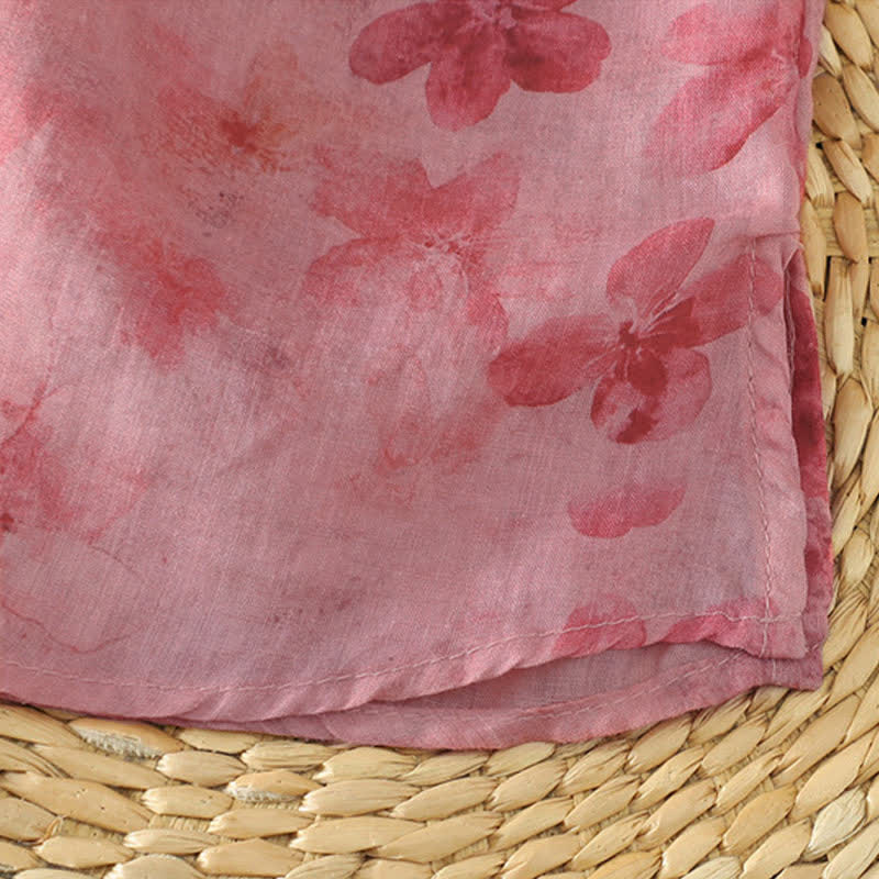 Buddha Stones Summer Tang Style Vintage Frog Button Orchid Floral Women's Sleeveless Shirts Tank Top - image 40