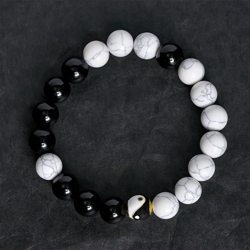 Buddha Stones Copper Yin Yang Balance Tibetan Round Bracelet - image 3