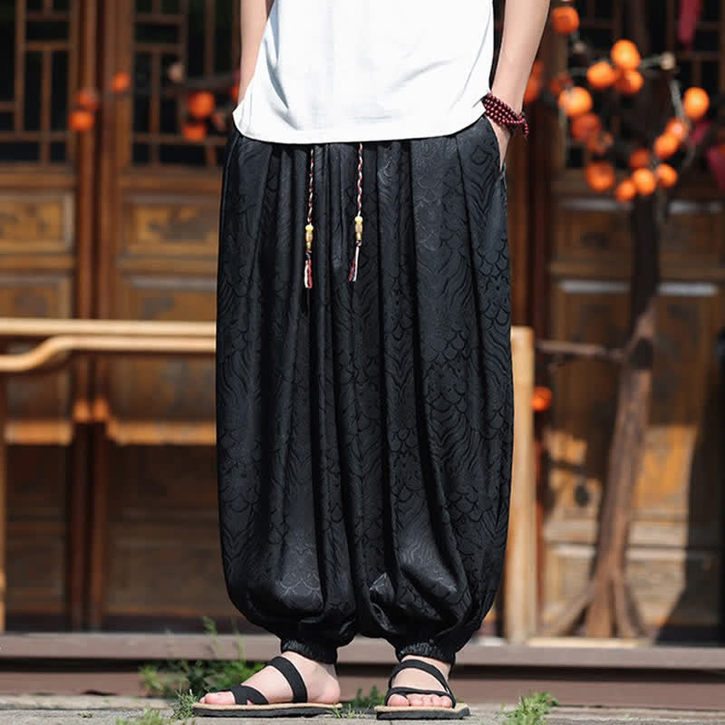 Buddha Stones Summer Casual Boho Abstract Ankle Pants Men's Harem Pants - image 16