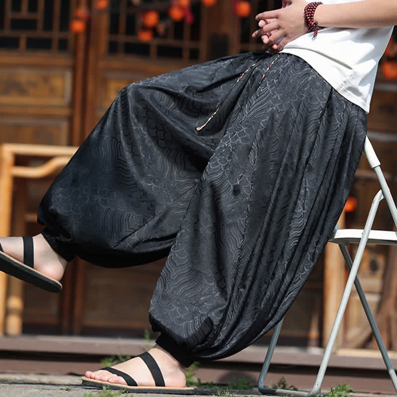 Buddha Stones Summer Casual Boho Abstract Ankle Pants Men's Harem Pants - image 17