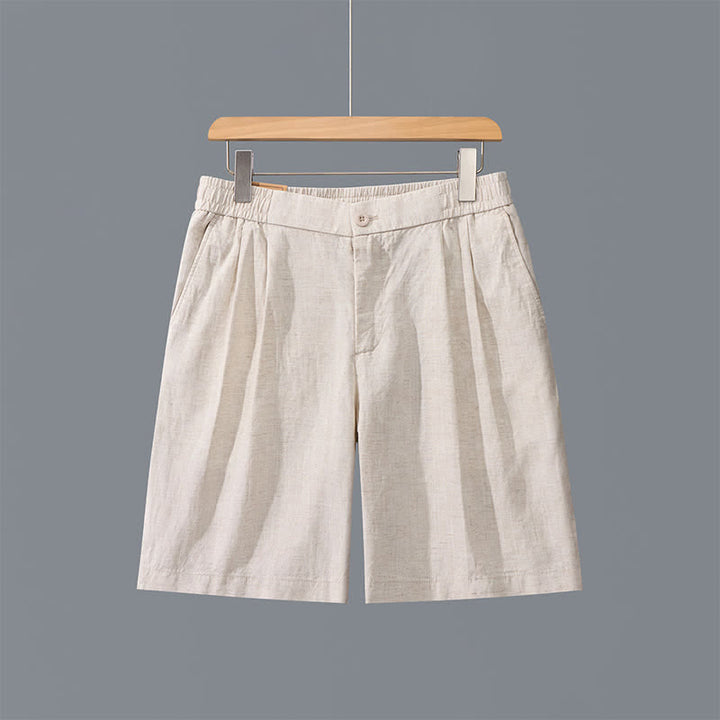 Buddha Stones Summer Casual Minimalist Solid Zipper Design Men's Shorts With Pockets - image 3