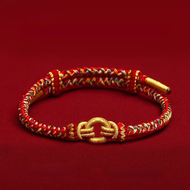Buddha Stones Red String Chinese Zodiac Luck Braided Knot Bracelet - Ox & Tiger - Wrist Circumference: 14–20 cm - image 12
