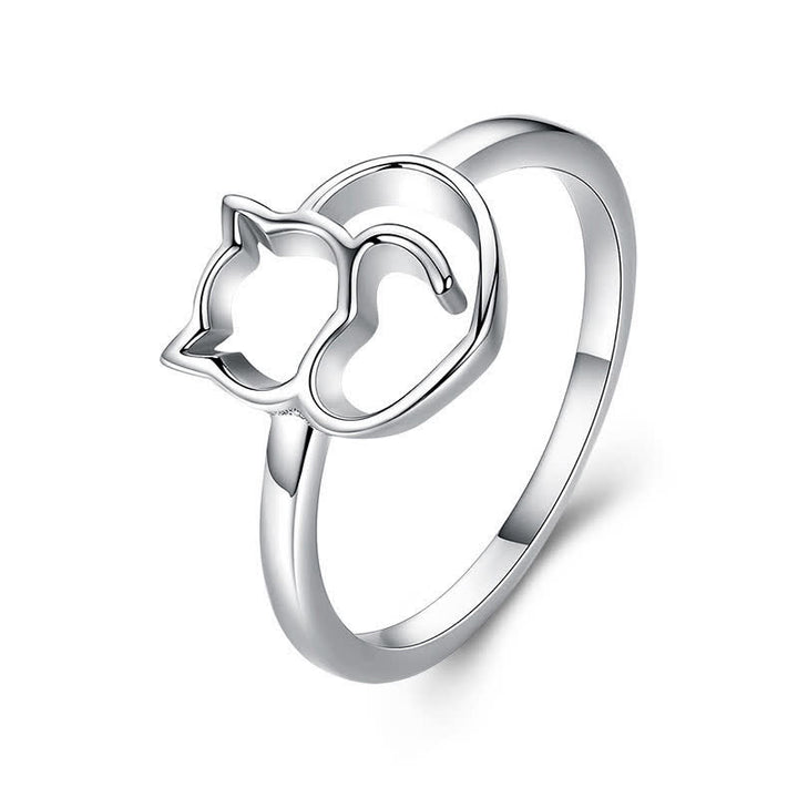 Buddha Stones Copper Minimalist Cat Grounding Ring - image 3