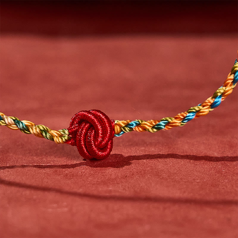 Buddha Stones Hand-Woven Colorful Red String Protection Bracelet - image 6