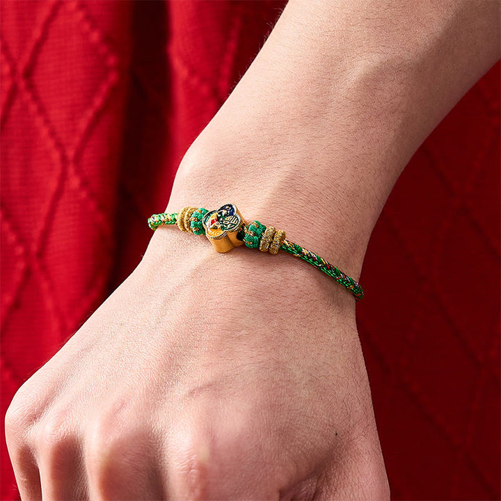 Buddha Stones Hand-Woven Koi Fish Fu Character Success Rope Bracelet - image 12