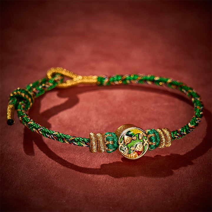 Buddha Stones Hand-Woven String Double Koi Fish Protection Rope Bracelet - image 11
