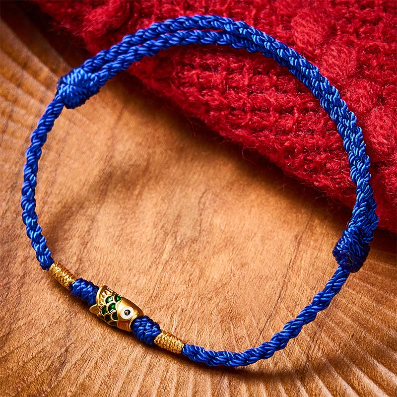 Buddha Stones Hand-Woven Koi Fish Success Rope Bracelet - image 8