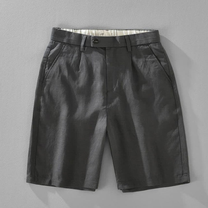Buddha Stones Summer Casual Minimalist Button-Up Zipper Solid Men's Shorts With Pockets - DarkSlateGray - US/UK/AU46，EU56 (5XL) - image 14