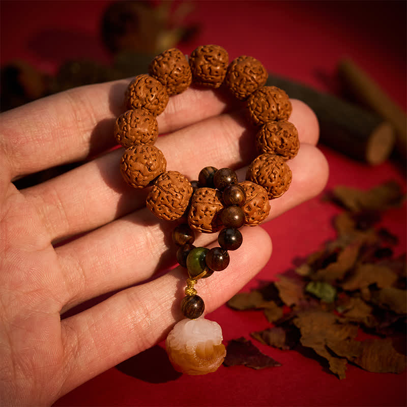 Buddha Stones Vajra Seed Charcoal-Grilled Bodhi Lion Pendant Strength Tactile Meditation Beads Decorations - Vajra Seed (Strength ♥ Protection) - image 0