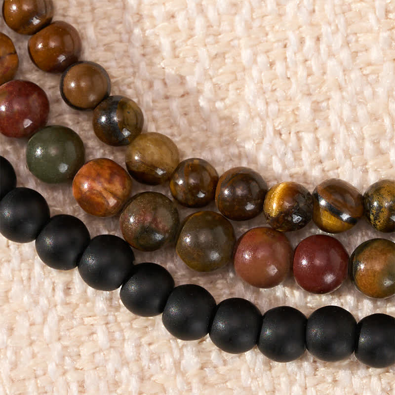 Buddha Stones 3pcs "Embrace Your Inner Fortress" Red Turquoise Minimalist Bracelet Includes Gift Message Card - image 4