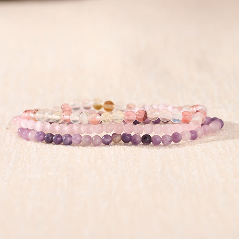 Buddha Stones 3pcs "Soothe Your Inner Self" Tourmaline Protection Bracelet Includes Gift Message Card - image 2