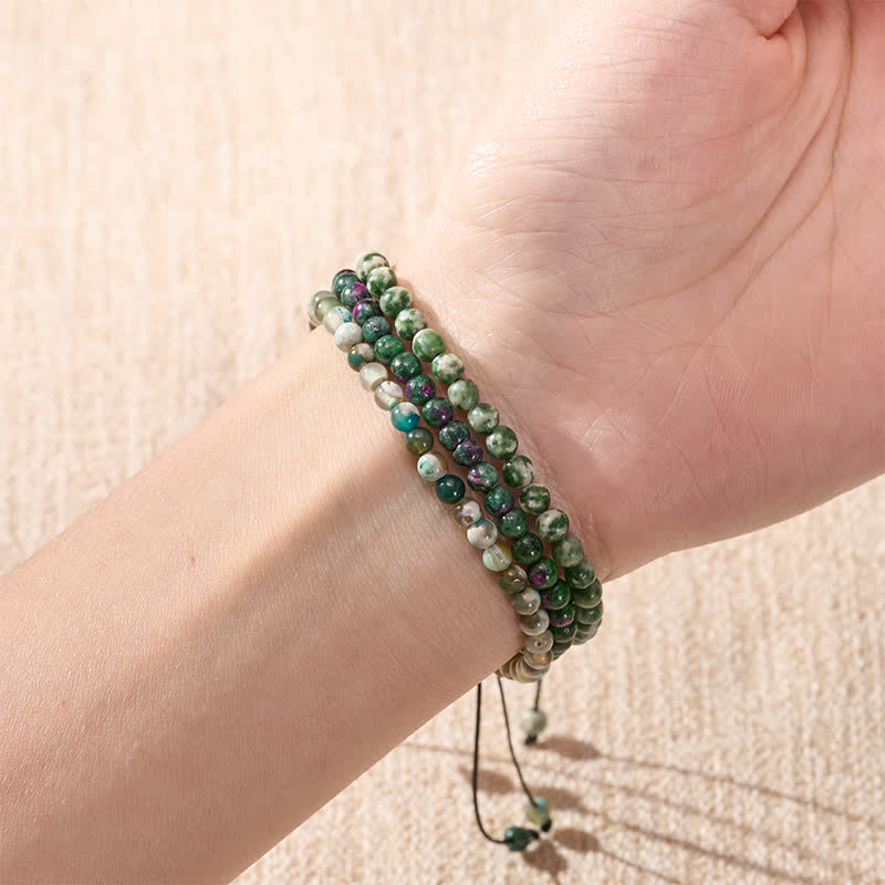 Buddha Stones 3pcs "Purify Your Everyday Aura" Fire Agate Balance Bracelet Includes Gift Message Card - image 3