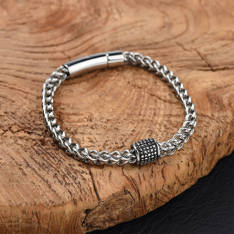 Buddha Stones Titanium Steel Braided Chain Strengthen Bracelet - Titanium Steel(Strengthen ♥ Stimulation) - image 0