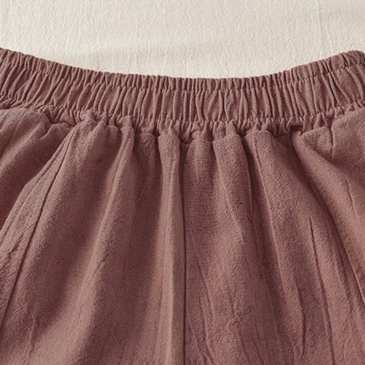 Buddha Stones Casual Loose Straight Leg 7-8 Length Cropped Pants Women's Harem Pants With Pockets - image 2