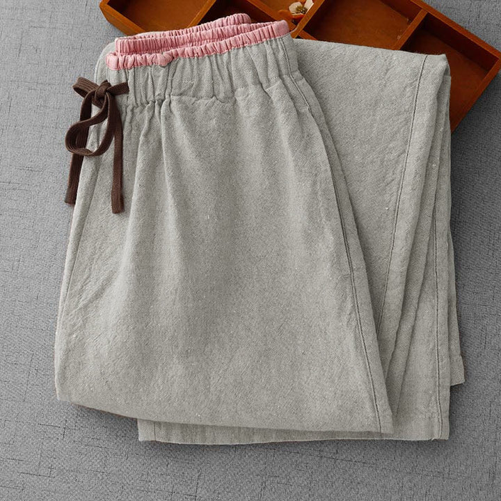 Buddha Stones Casual Daily Drawstring Simple Design Women's Pants With Pockets - image 3