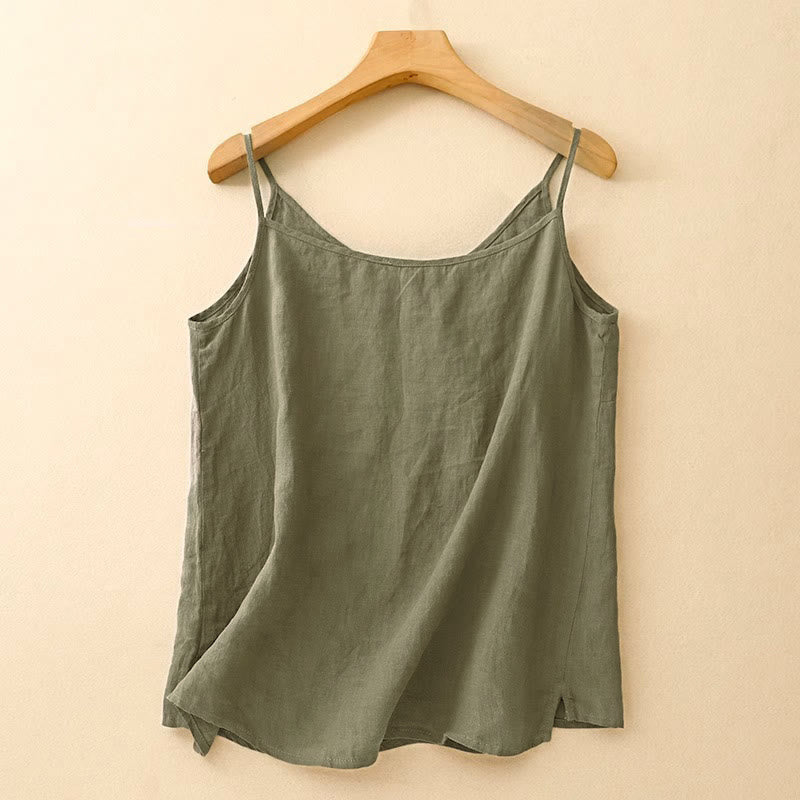 Buddha Stones Ethnic Embroidery Asymmetrical Design Women's Sleeveless Vest - image 1