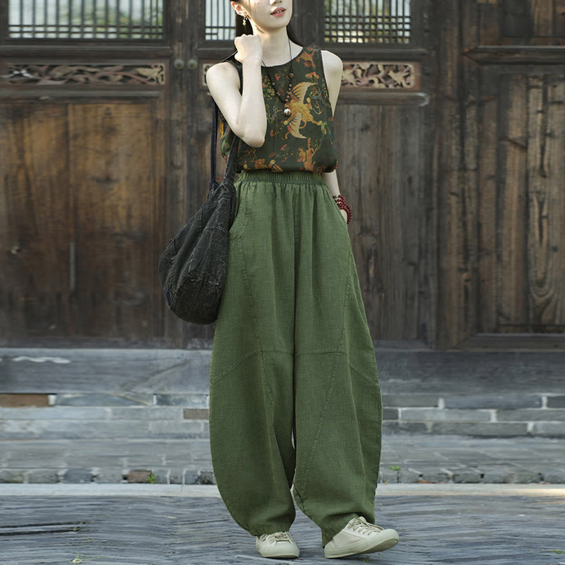 Buddha Stones Pants Harem Trousers Loose Zen Yoga Tai Chi Women's Pants - image 29