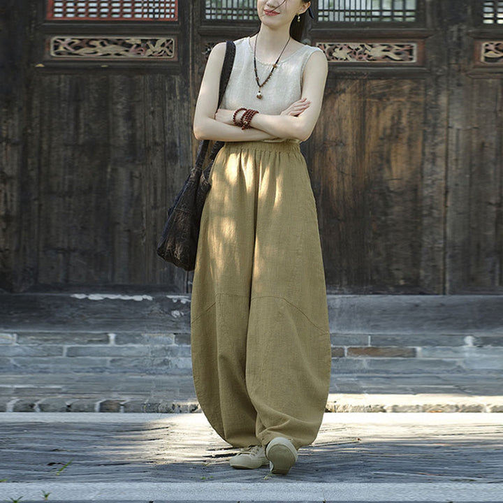 Buddha Stones Pants Harem Trousers Loose Zen Yoga Tai Chi Women's Pants - image 12