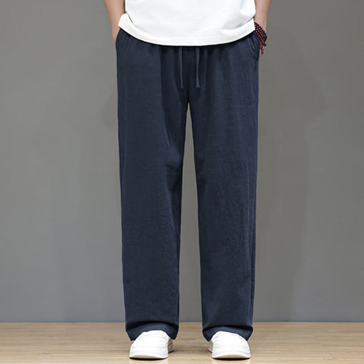 Buddha Stones Summer Men's Straight Leg Pants With Pockets - image 1