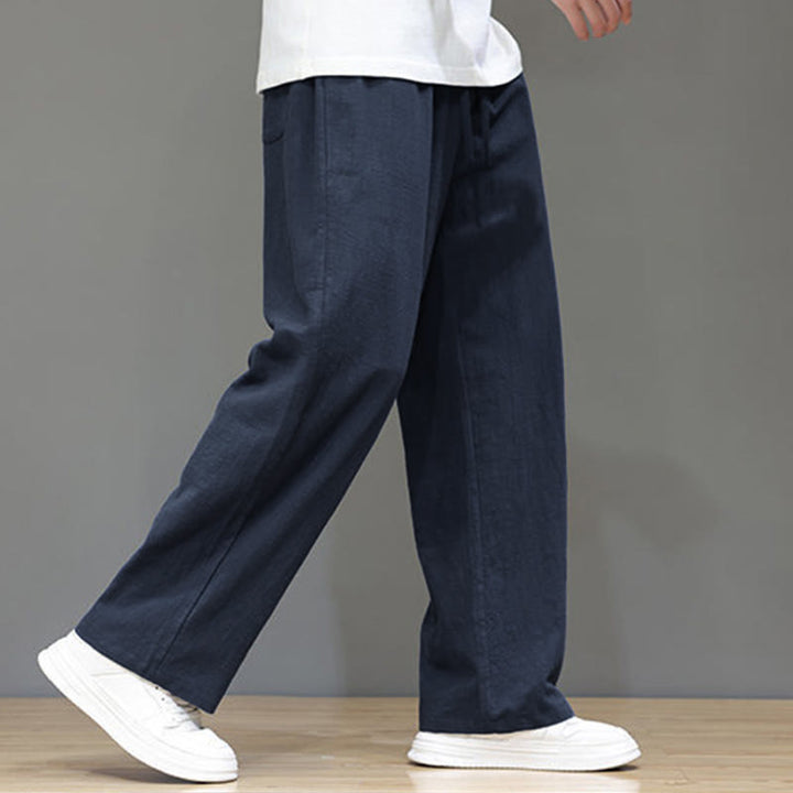 Buddha Stones Summer Men's Straight Leg Pants With Pockets - image 9