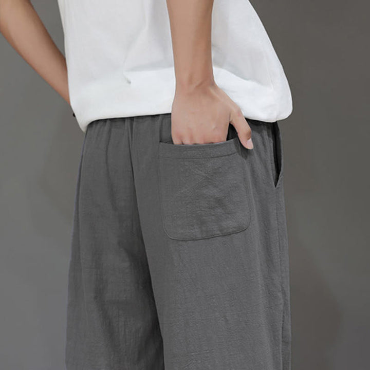 Buddha Stones Summer Men's Straight Leg Pants With Pockets - image 29