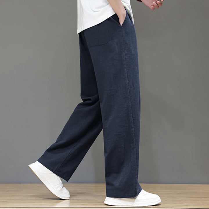 Buddha Stones Summer Men's Straight Leg Pants With Pockets - image 7