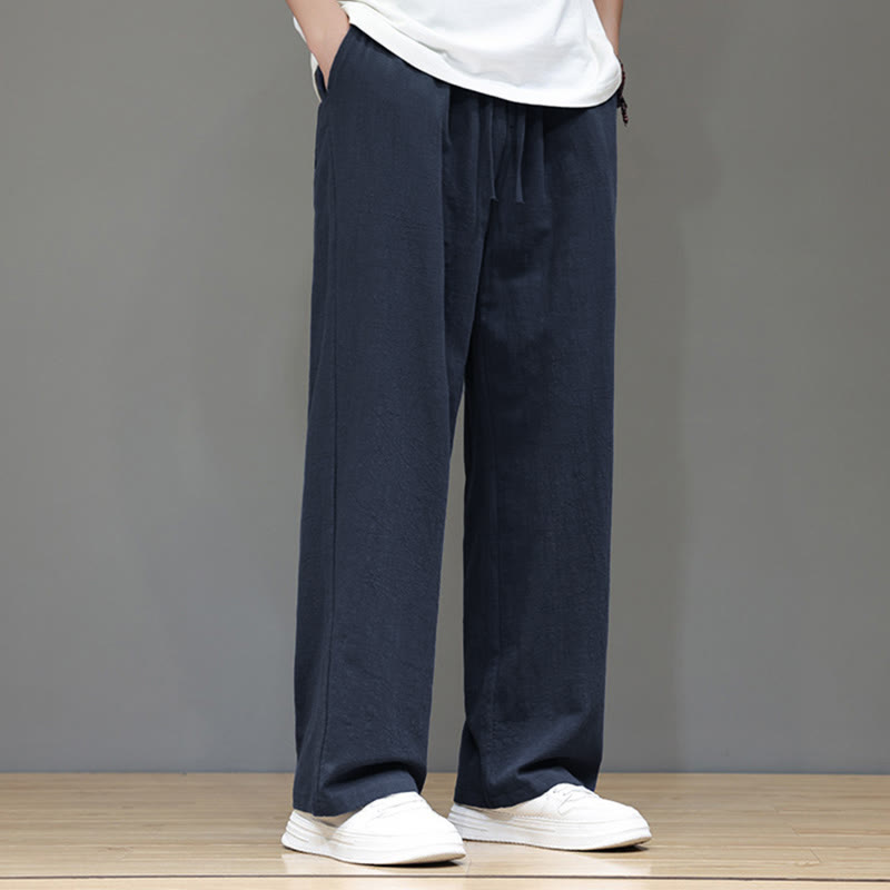 Buddha Stones Summer Men's Straight Leg Pants With Pockets - image 8