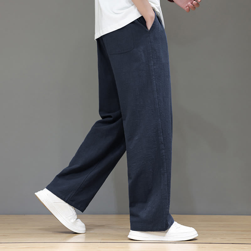Buddha Stones Summer Men's Straight Leg Pants With Pockets - image 2