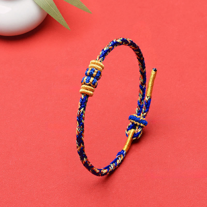 Buddha Stones Koi Fish Luck Hand-Woven String Bracelet - image 11