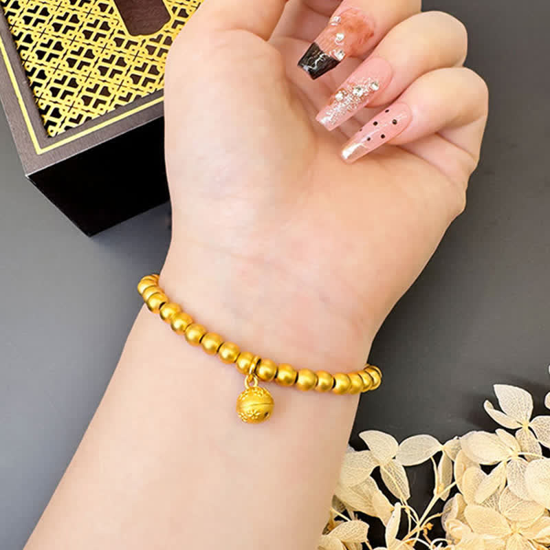 Buddha Stones Copper Peacock Enamel Self Confidence Beaded Charm Bracelet - image 2