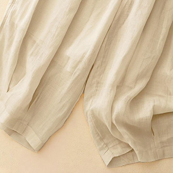 Buddha Stones Casual Loose Double Layer 7-8 Length Cropped Pants Women's Pants With Pockets - image 25