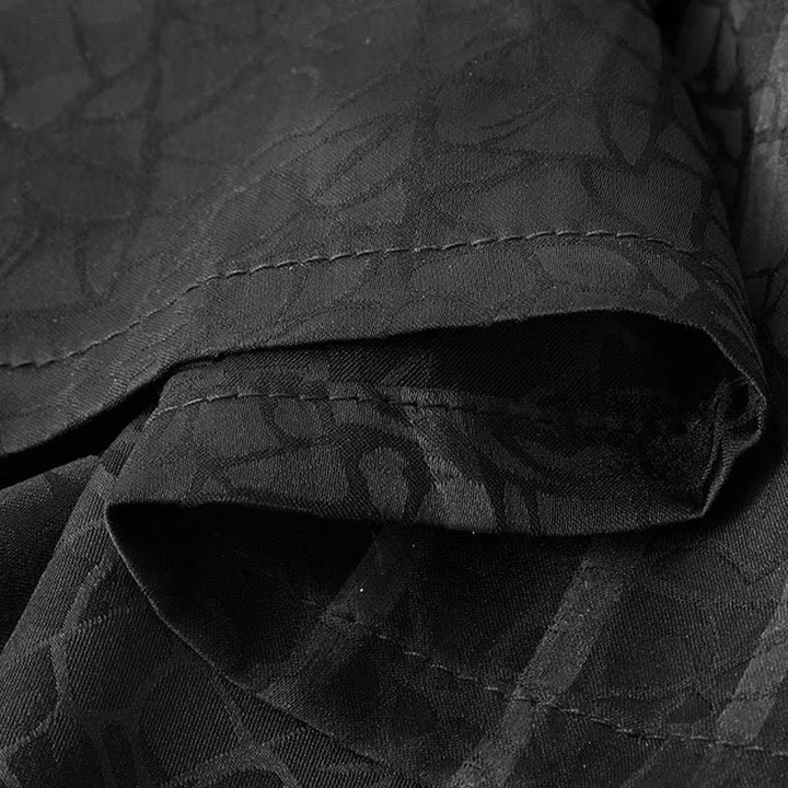 Buddha Stones Spring Summer Boho Drawstring Black Abstract Lines Women's Skirts - image 11