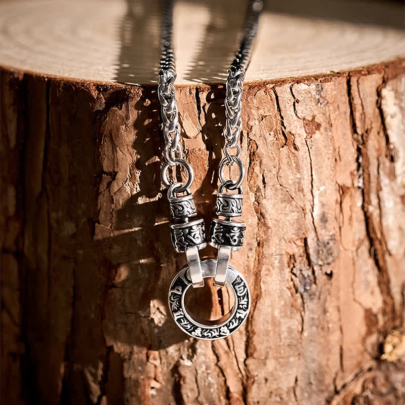 Buddha Stones Copper Om Mani Padme Hum Grounding Chain Necklace - image 2