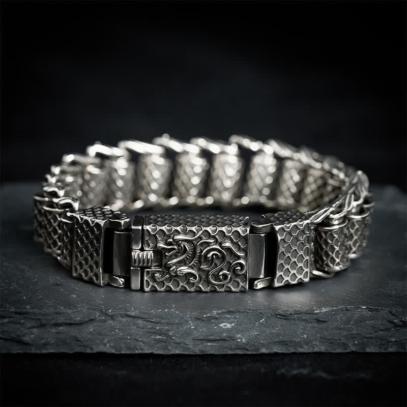 Buddha Stones Copper Dragon Chain Link Wealth Bracelet - image 8
