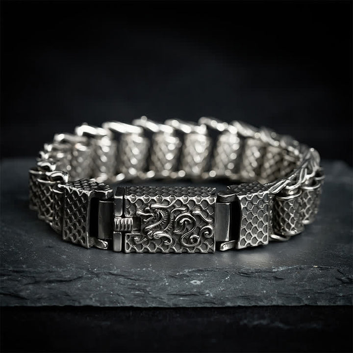 Buddha Stones Copper Dragon Chain Link Wealth Bracelet - image 8