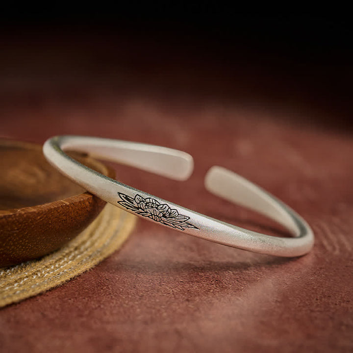 Buddha Stones Copper Lotus New beginning Cuff Bracelet - Lotus(Enlightenment ♥ New Beginnings) - image 0
