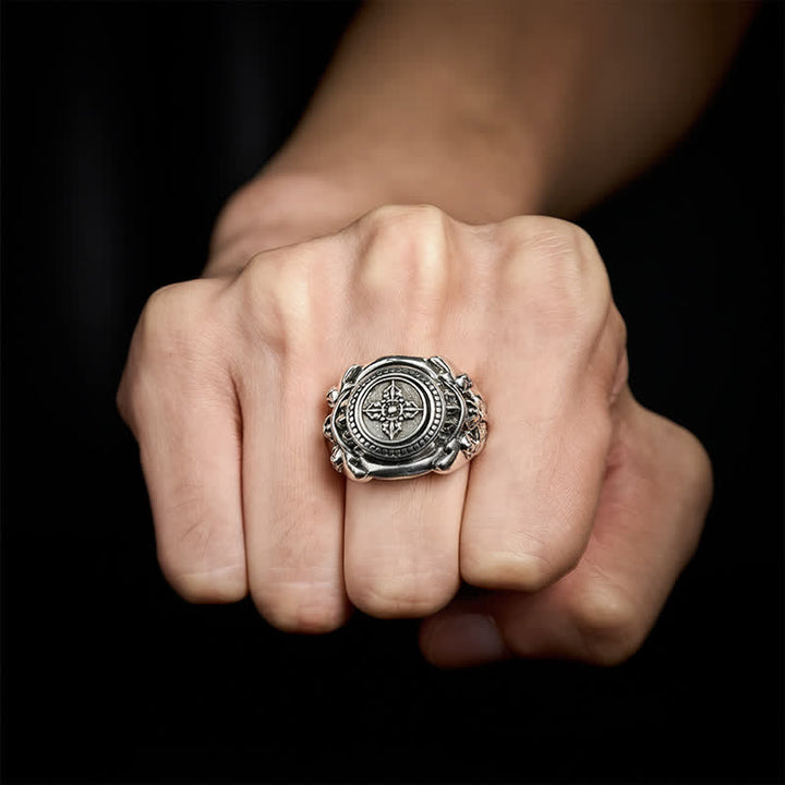 Buddha Stones Copper Vajra Open Strength Ring - image 3