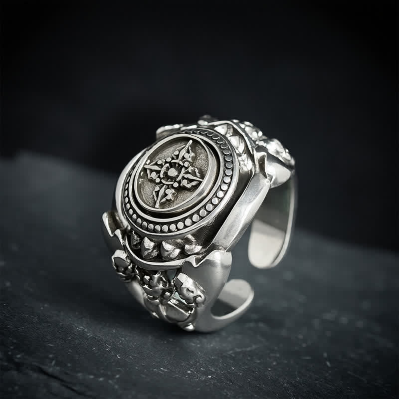 Buddha Stones Copper Vajra Open Strength Ring - image 2