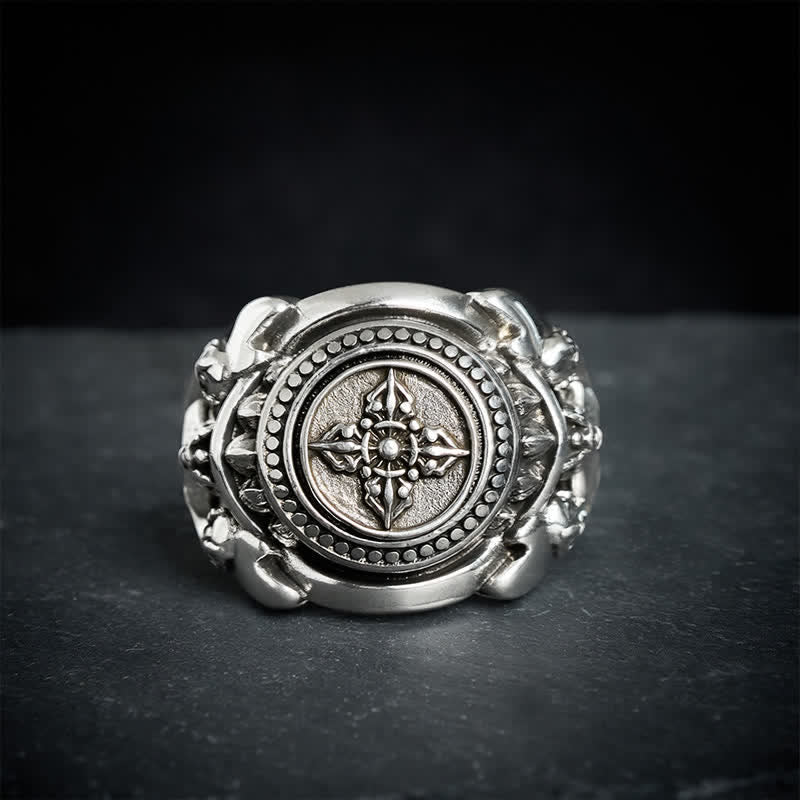 Buddha Stones Copper Vajra Open Strength Ring - image 1